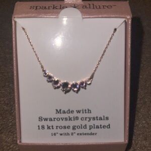 18K rose gold plated Swaroski necklace